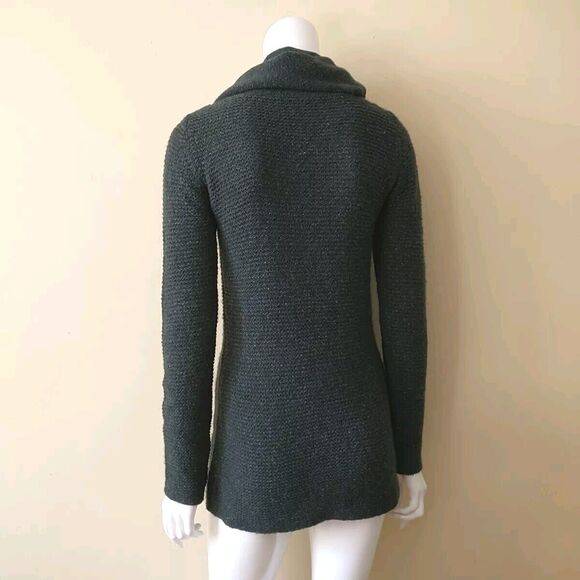 Autumn Cashmere Long Sweater Tunic Women XS Green 100%Cashmere Cowl Neck Luxury - Picture 5 of 10